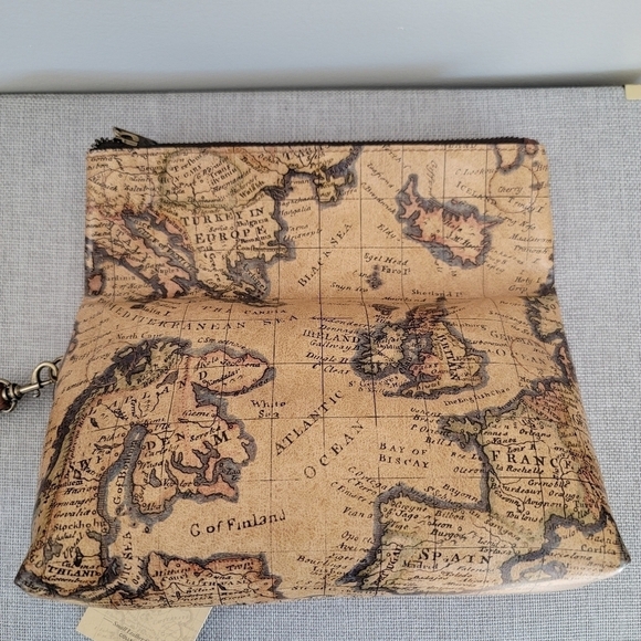 New Patricia Nash Valerie European Map Fold Over Handbag P715414 - Picture 5 of 6
